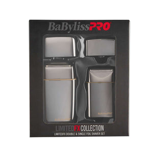 Babylisspro Holiday Box Single  Double Foil Shaver Gunmetal  Gold