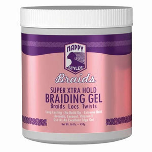 Nappy Style Braids Super Extra Hold Braiding Gel 16 Oz