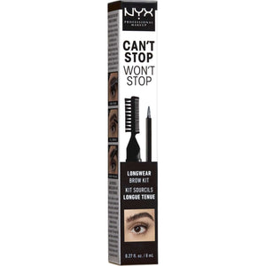 NYX Cant Stop Wont Stop Longwear Brow Kit Black - 08