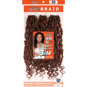 Urban Beauty Queen B Braid Synthetic Butterfly Goddess Locs 3X Value Pack 14 Inch Color 30