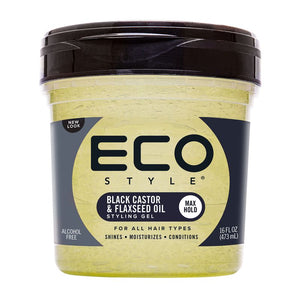 Eco Black Castor Oil & Flax Seed Styling Gel 16 oz.