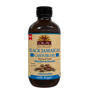 Okay 100 Percent Black Castor Oil Original Dark Argan