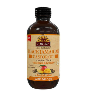 Okay 100 Percent Black Castor Oil Original Dark Mango