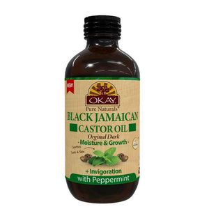 Okay 100 Percent Black Castor Oil Original Dark Peppermint