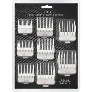 Sc Barber  Hairstylist Dub Universal Double Magnetic Clipper Guards Includes 8 Assorted Sizes Coded Hair Cutting Guidescombs From 116 To 34